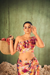 Printed Brown Mid-Rise Sarong